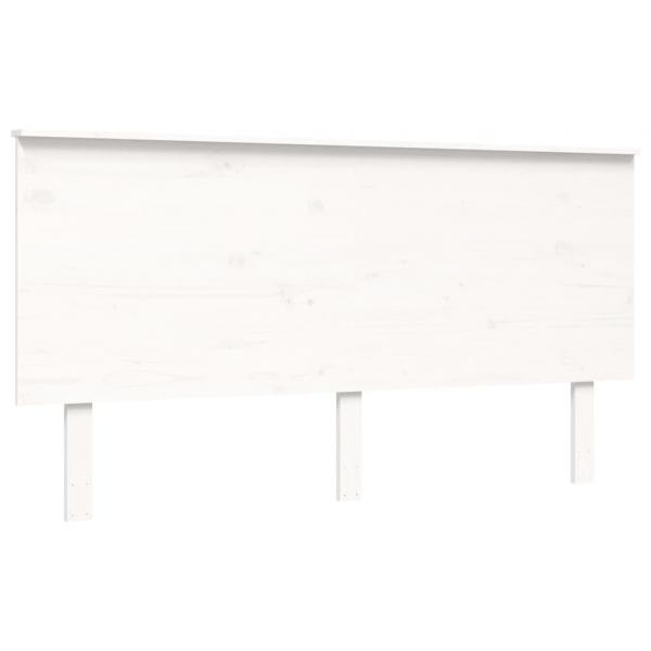 Seniorenbett mit Kopfteil Weiß Kingsize Massivholz