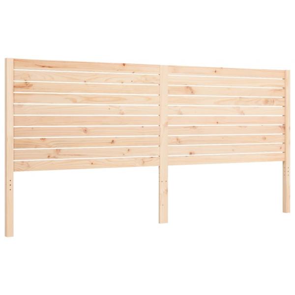 Massivholzbett mit Kopfteil 200x200 cm