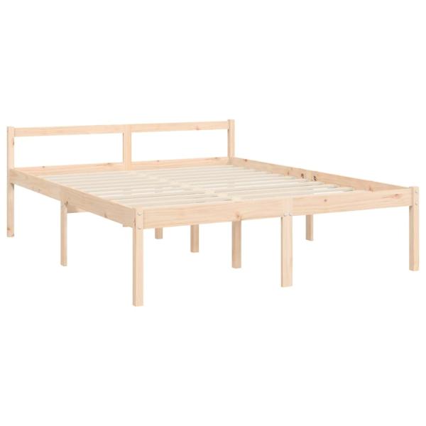 Seniorenbett mit Kopfteil 160x200 cm Massivholz
