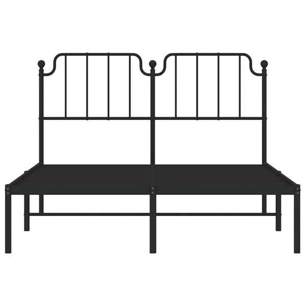 Bettgestell mit Kopfteil Metall Schwarz 150x200 cm