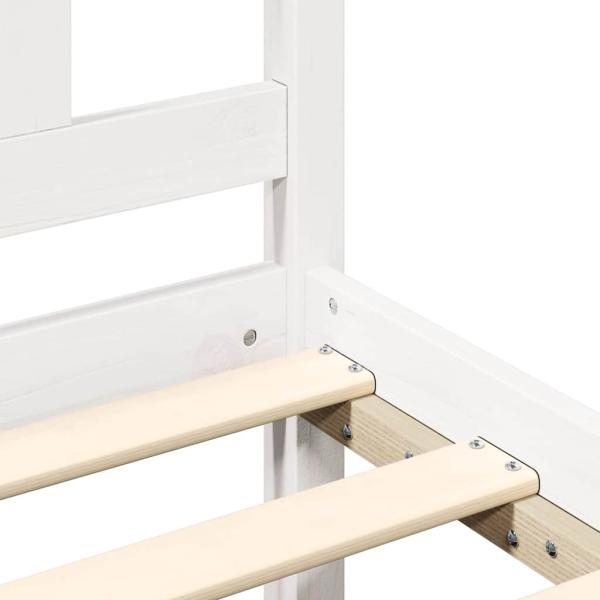 Massivholzbett Weiß 120x190 cm