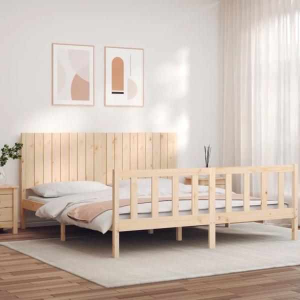 ARDEBO.de - Massivholzbett mit Kopfteil