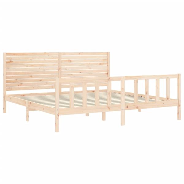 Massivholzbett mit Kopfteil