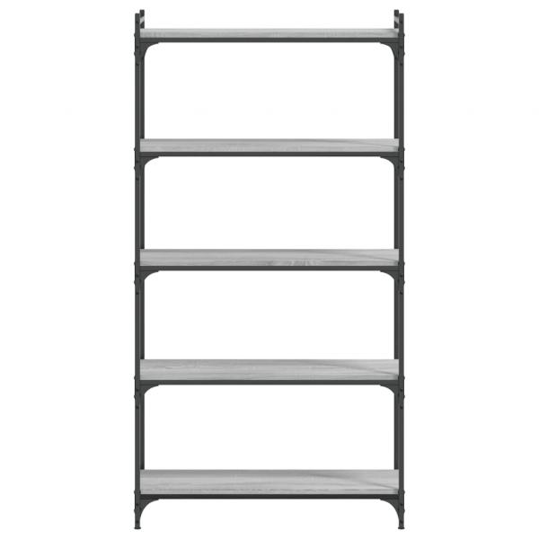 Bücherregal 5 Böden Grau Sonoma 80x30x154 cm Holzwerkstoff