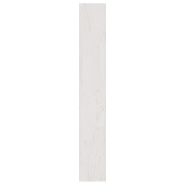 Bücherregal/Raumteiler Weiß 100x30x200 cm Kiefer Massivholz