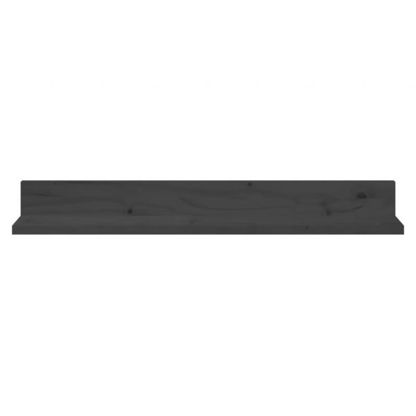 Wandregale 2 Stk. Grau 80x11x9 cm Massivholz Kiefer