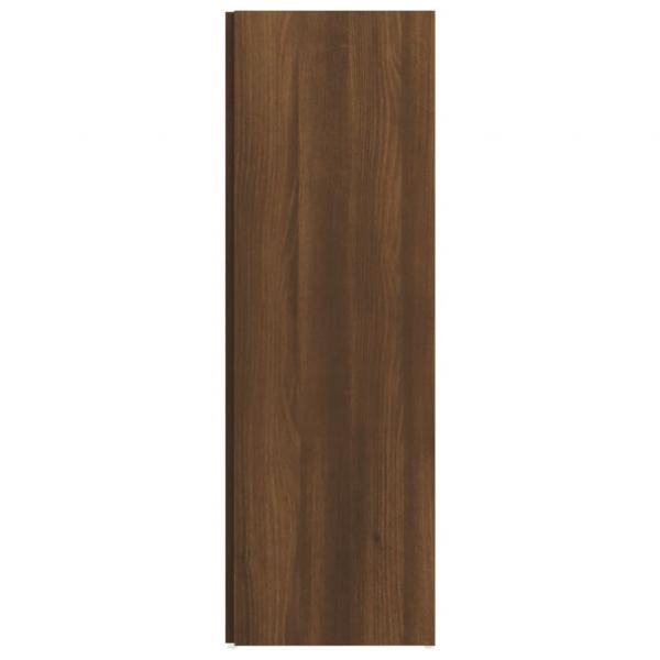 Eckregal Braun Eichen-Optik 33x33x100 cm Holzwerkstoff