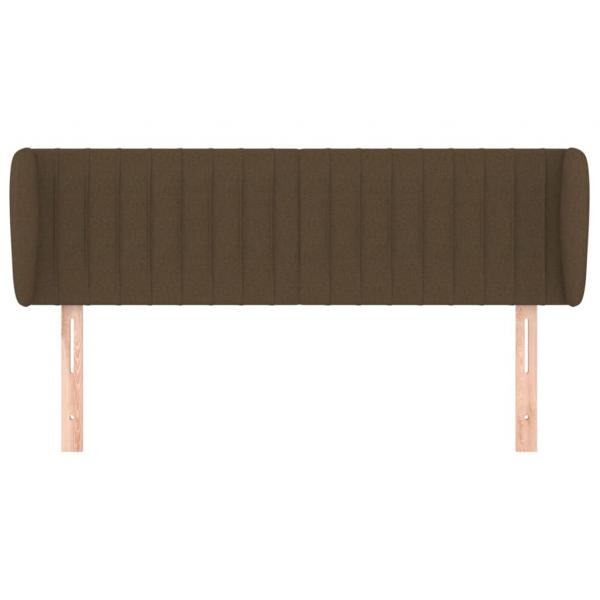 Kopfteil mit Ohren Dunkelbraun 147x23x78/88 cm Stoff