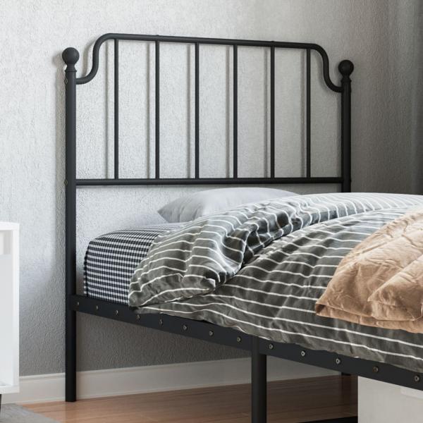 ARDEBO.de - Kopfteil Metall Schwarz 90 cm