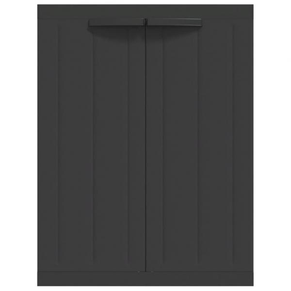 Gartenschrank Schwarz 65x37x85 cm PP