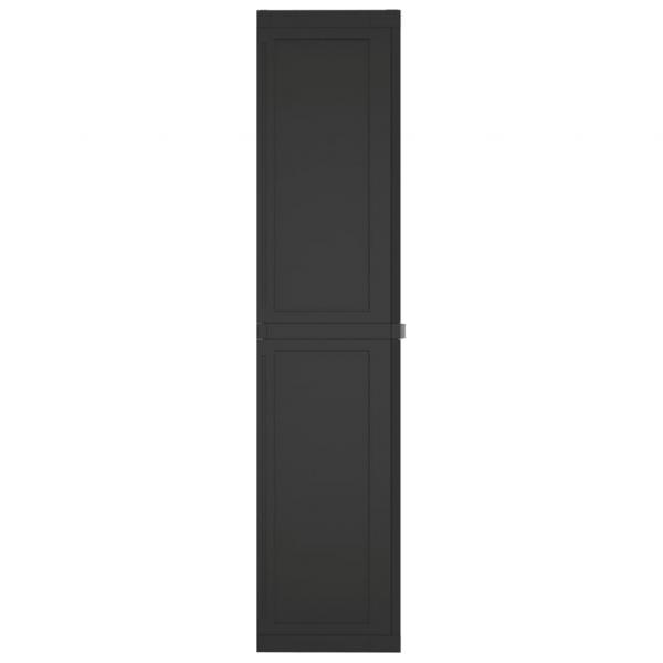 Gartenschrank Schwarz 65x37x165 cm PP