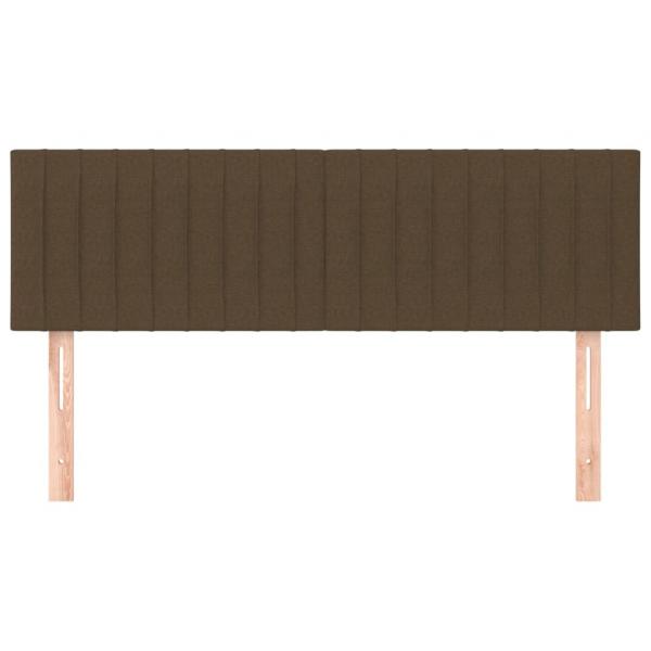 Kopfteile 2 Stk. Dunkelbraun 72x5x78/88 cm Stoff