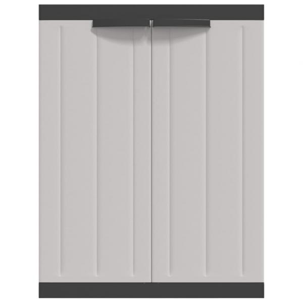 Gartenschrank Grau und Schwarz 65x37x85 cm PP