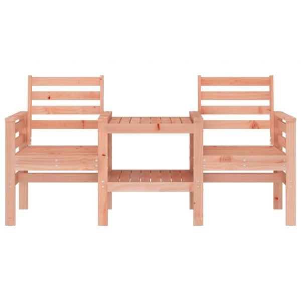 Gartenbank mit Tisch 2-Sitzer Massivholz Douglasie