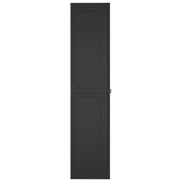 Gartenschrank Schwarz 65x37x165 cm PP