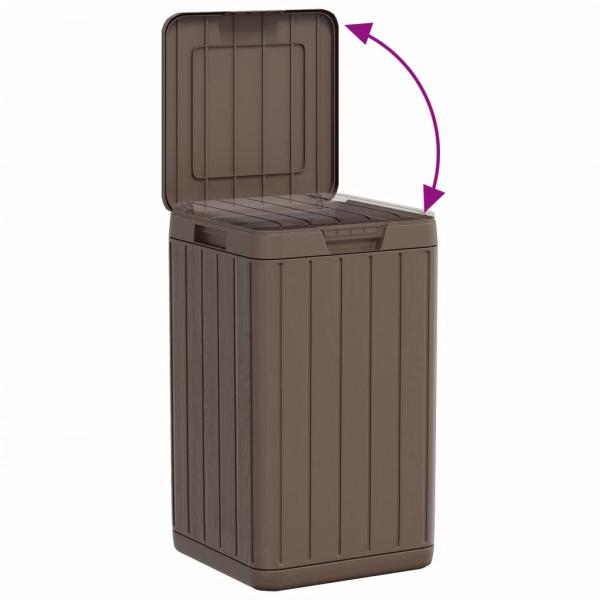 Outdoor-Mülltonne Braun 38x38x65 cm PP