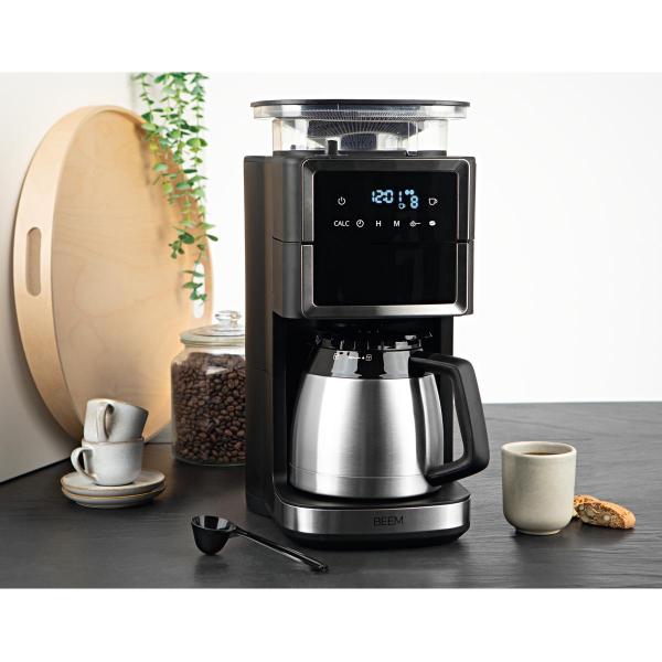 BEEM Kaffeemaschine Fresh-Aroma-Perfect III Thermo, 1000W, mit Mahlwerk, schwarz/Edelstahl (04233)