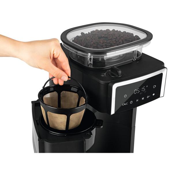 BEEM Kaffeemaschine Fresh-Aroma-Perfect III Thermo, 1000W, mit Mahlwerk, schwarz/Edelstahl (04233)