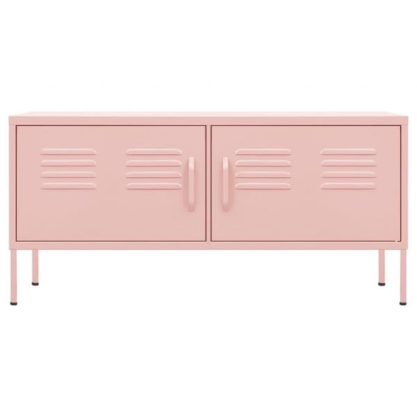 TV-Schrank Rosa 105x35x50 cm Stahl    