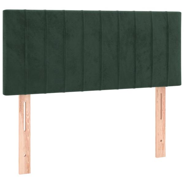 Boxspringbett mit Matratze Dunkelgrün 120x200 cm Samt