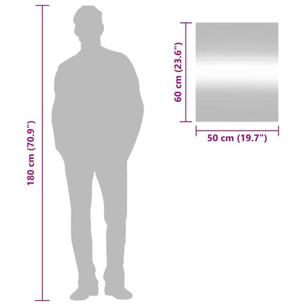 Wandspiegel 50x60 cm Glas Rechteckig