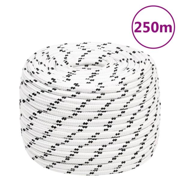Bootsseil Geflochten Weiß 14 mmx250 m Polyester