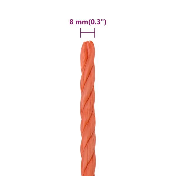Arbeitsseil Orange 8 mm 50 m Polypropylen