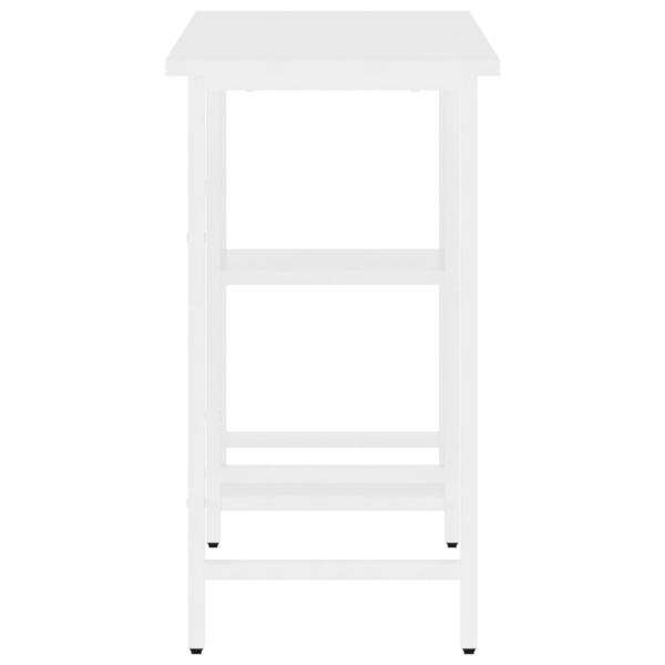 Computertisch Weiß 80x40x72 cm MDF und Metall