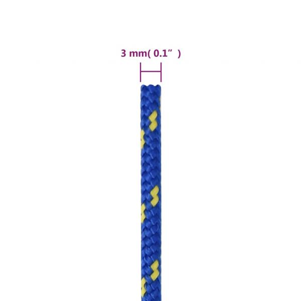 Bootsseil Blau 3 mm 100 m Polypropylen