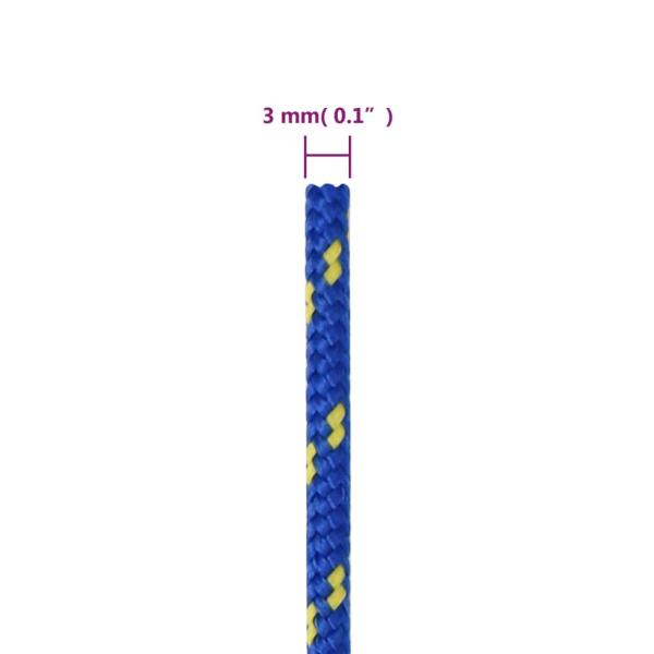 Bootsseil Blau 3 mm 100 m Polypropylen