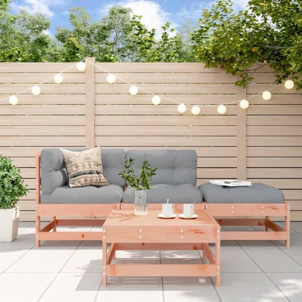 ARDEBO.de - 4-tlg. Garten-Lounge-Set Massivholz Douglasie