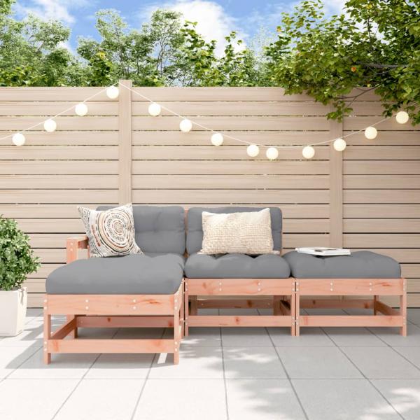 ARDEBO.de - 4-tlg. Garten-Lounge-Set Massivholz Douglasie