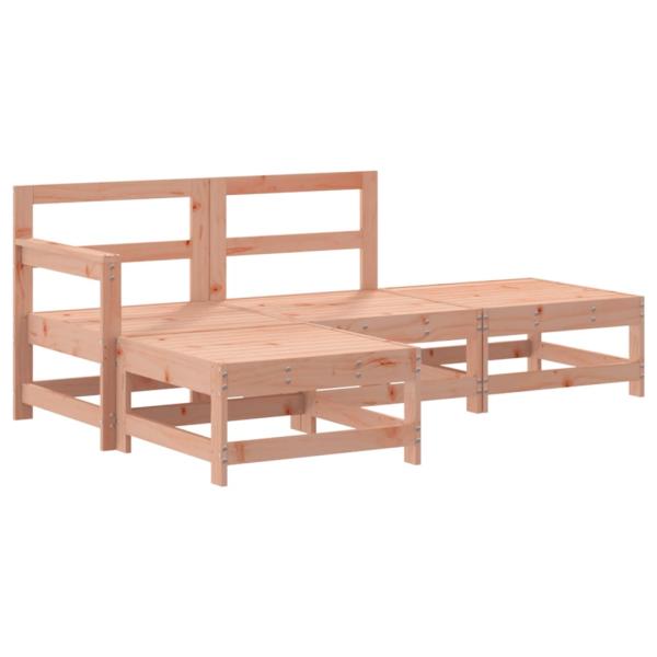 4-tlg. Garten-Lounge-Set Massivholz Douglasie