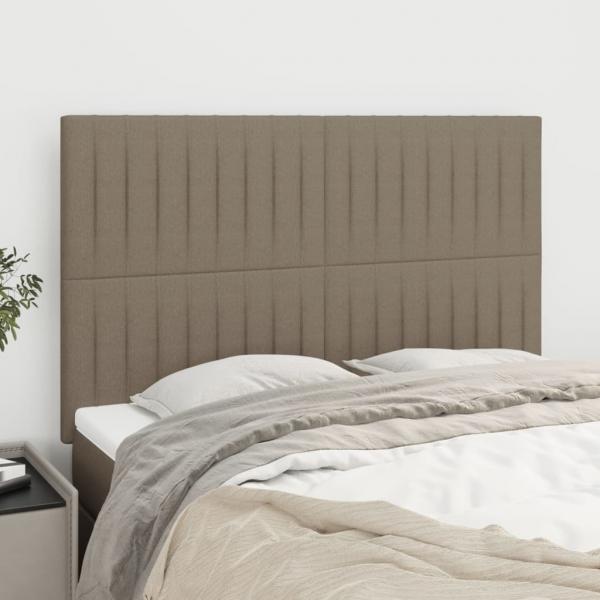 ARDEBO.de - Kopfteile 4 Stk. Taupe 72x5x78/88 cm Stoff