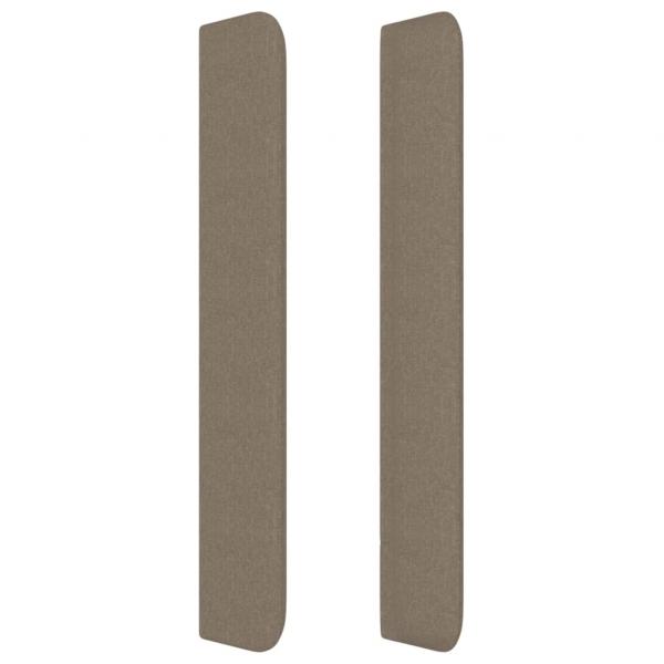 Kopfteil mit Ohren Taupe 147x16x118/128 cm Stoff