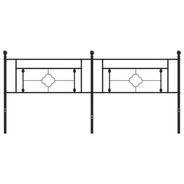 Kopfteil Metall Schwarz 200 cm