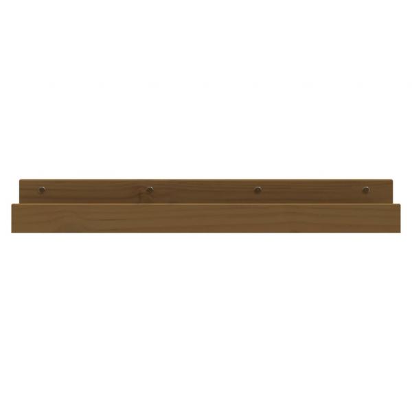 Wandregale 2 Stk. Honigbraun 80x12x9 cm Massivholz Kiefer