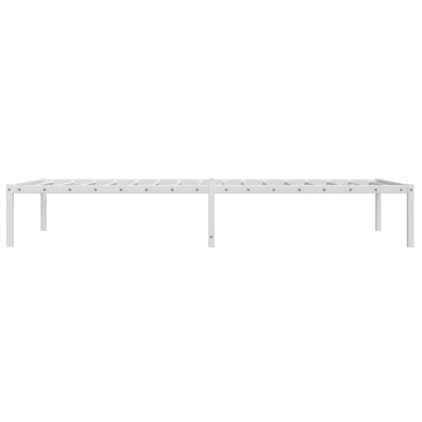 Bettgestell Metall Weiß 107x203 cm