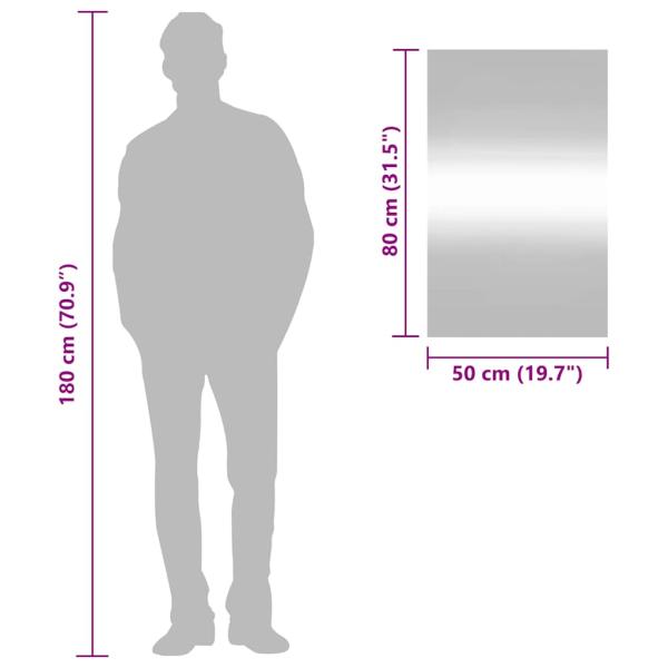 Wandspiegel 50x80 cm Glas Rechteckig