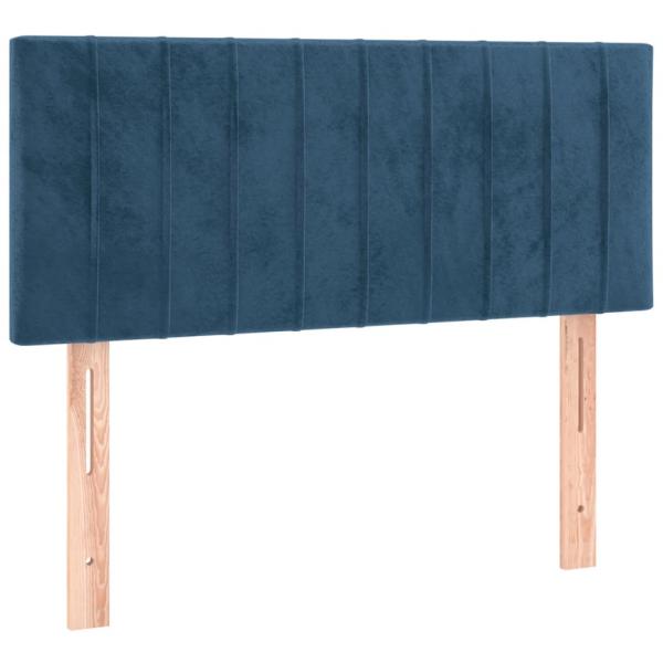 Boxspringbett mit Matratze & LED Dunkelblau 80x200 cm Samt