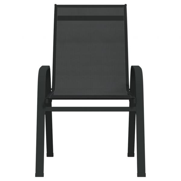 3-tlg. Garten-Bistro-Set Schwarz