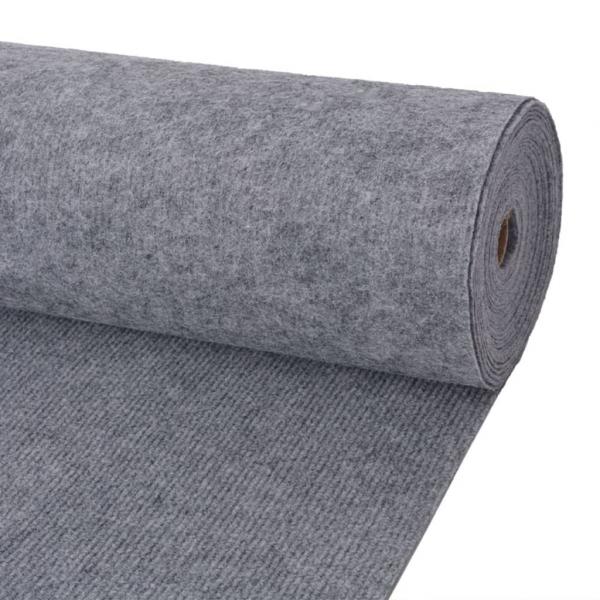ARDEBO.de - Messeteppich Rillen 1,2x15 m Grau