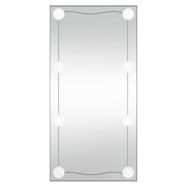 Wandspiegel mit LED-Leuchten 30x60 cm Glas Rechteckig