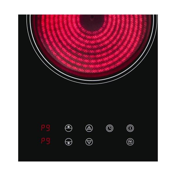 Exquisit EKC301-020 Autarkes Duo-Kochfeld, Glaskeramik, 28,8 cm breit, Touch-Control, rahmenlos, schwarz