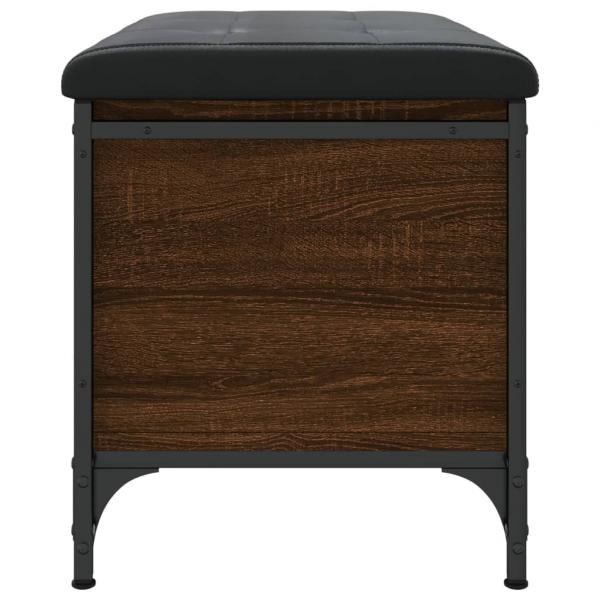 Sitzbank mit Stauraum Braun Eiche 62x42x45 cm Holzwerkstoff