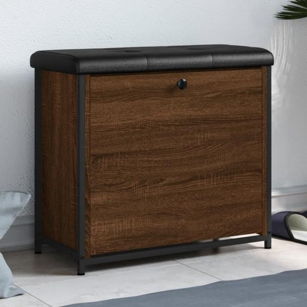 ARDEBO.de - Schuhbank mit Klappe Braun Eichen-Optik 62x32x56 cm