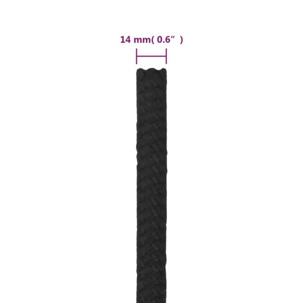 Bootsseil Schwarz 14 mm 100 m Polypropylen