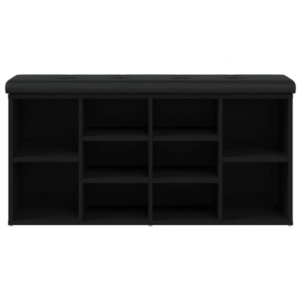 Schuhbank Schwarz 102x32x50 cm Holzwerkstoff