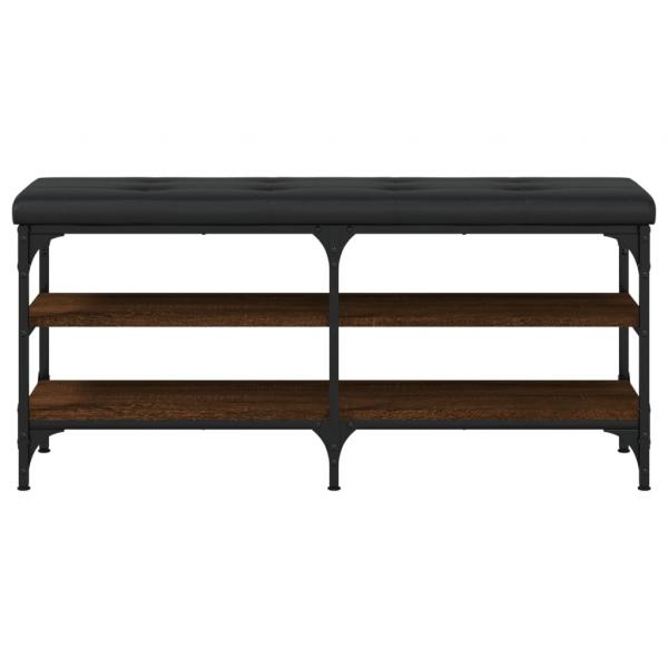 Schuhbank Braun Eichen-Optik 102x32x47 cm Holzwerkstoff