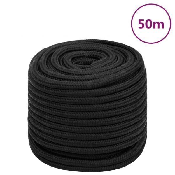 ARDEBO.de - Bootsseil Schwarz 18 mm 50 m Polypropylen